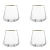 Habitat Set Of 4 Gold Rim Tumbler 1 Habitat Set Of 4 Gold Rim Tumbler -Bedding Promotion Store 9614222 R Z001A
