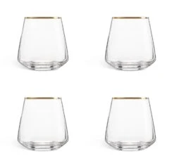 Habitat Set Of 4 Gold Rim Tumbler