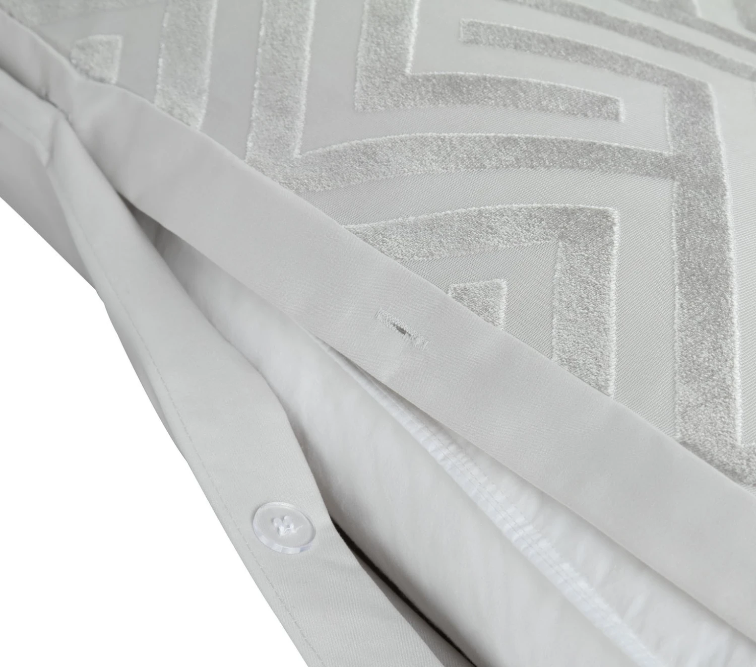 Habitat Geo Velvet Silver Bedding Set - Single 7 Habitat Geo Velvet Silver Bedding Set - Single - Image 5