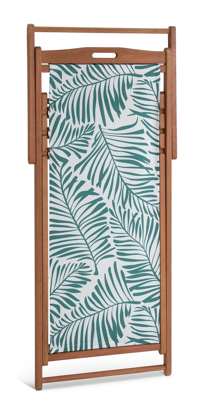 Habitat Folding Wooden Garden Deck Chair - White 11 Habitat Folding Wooden Garden Deck Chair - White - Image 9