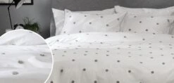Habitat Tufted Spot White & Grey Bedding Set - Single 12 Habitat Tufted Spot White & Grey Bedding Set - Single -Bedding Promotion Store 9625826 R Z004A
