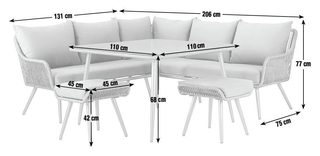 Habitat Malta 6 Seater Rattan Effect Patio Set - Black 6 Habitat Malta 6 Seater Rattan Effect Patio Set - Black - Image 4