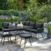Habitat Malta 6 Seater Rattan Effect Patio Set - Black 1 Habitat Malta 6 Seater Rattan Effect Patio Set - Black -Bedding Promotion Store 9630347 R Z001A