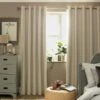 Habitat Blackout Eyelet Curtain - Cream 1 Habitat Blackout Eyelet Curtain - Cream -Bedding Promotion Store 9642335 R Z001A