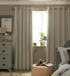 Habitat Blackout Eyelet Curtain - Cream -Bedding Promotion Store 9642335 R Z002C