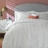 Habitat Cotton 400TC Sateen Stripe White Bedding Set -Double -Bedding Promotion Store 9648030 R Z001A